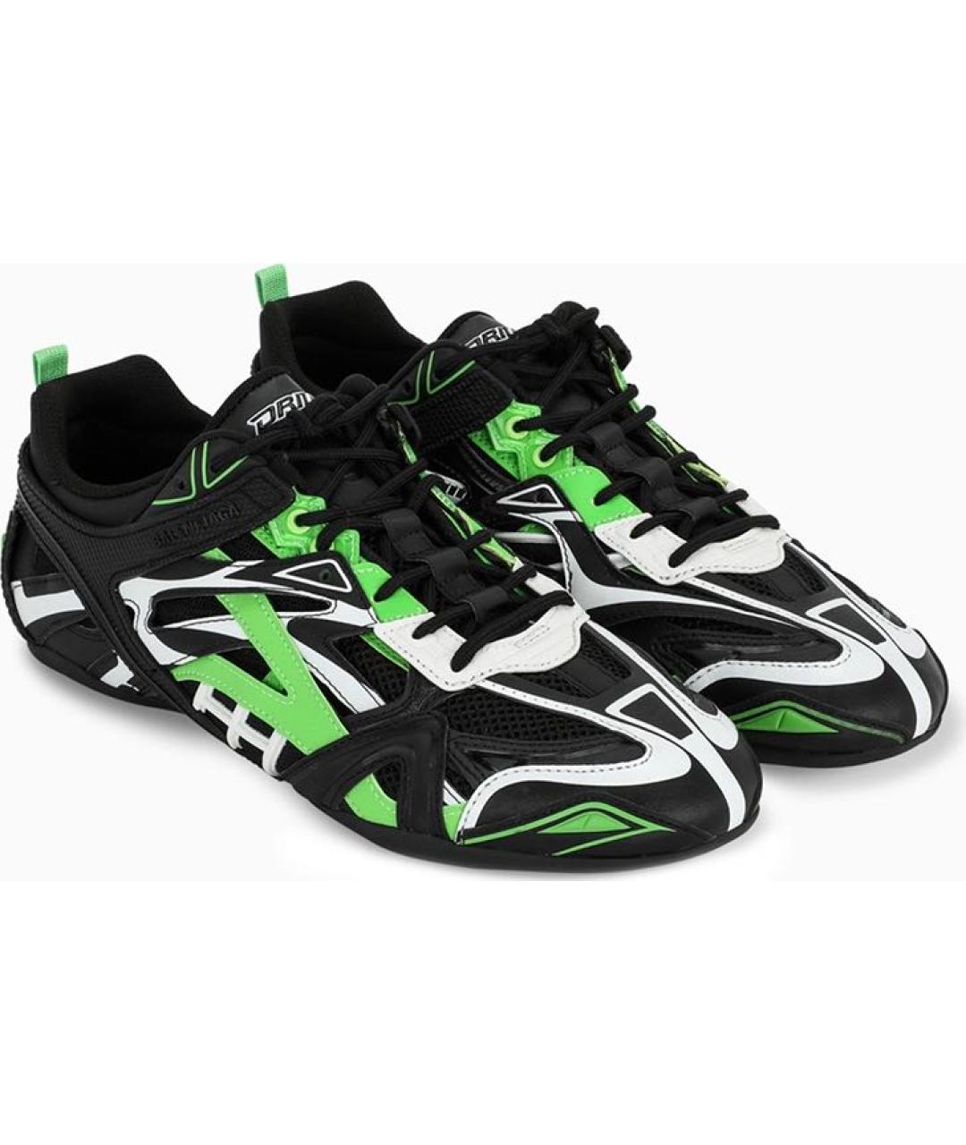 BALENCIAGA Черные текстильные низкие кроссовки / кеды, фото 2