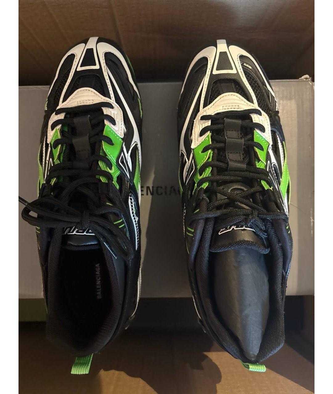 BALENCIAGA Черные текстильные низкие кроссовки / кеды, фото 3