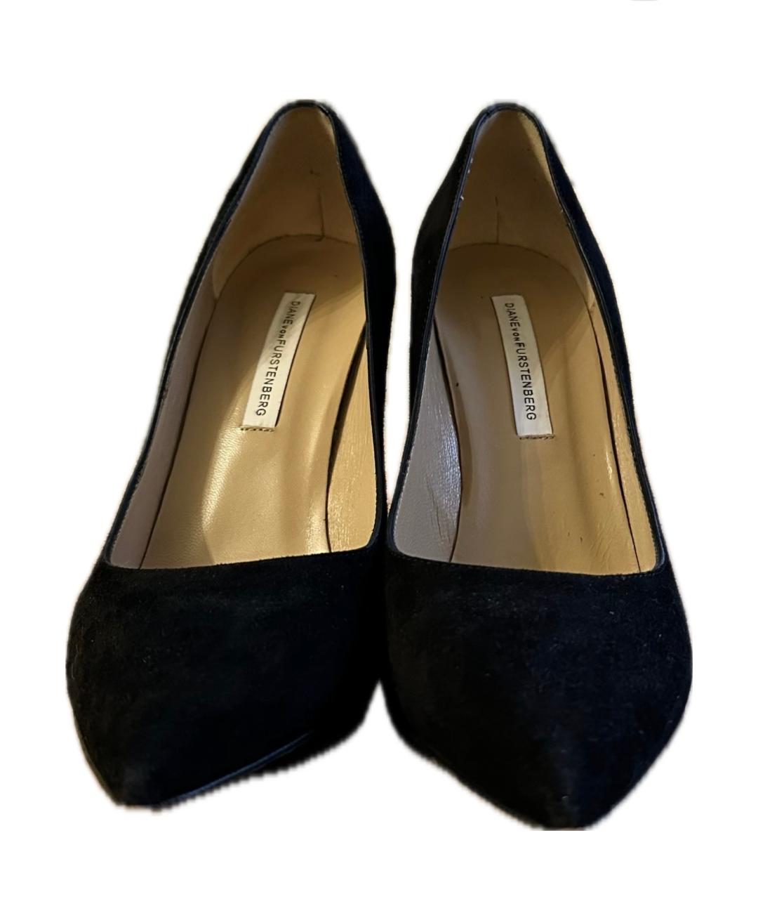DIANE VON FURSTENBERG Черные замшевые туфли, фото 2