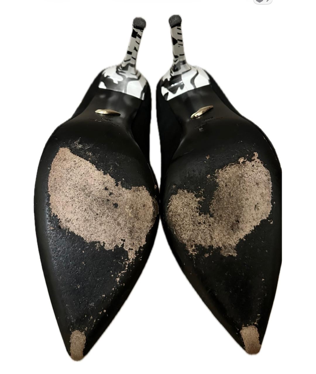 DIANE VON FURSTENBERG Черные замшевые туфли, фото 5