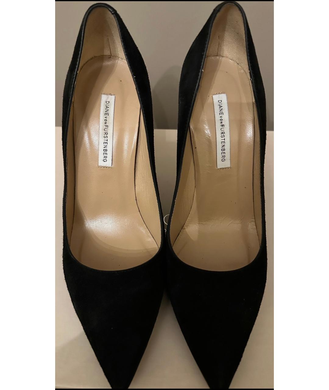 DIANE VON FURSTENBERG Черные замшевые туфли, фото 3