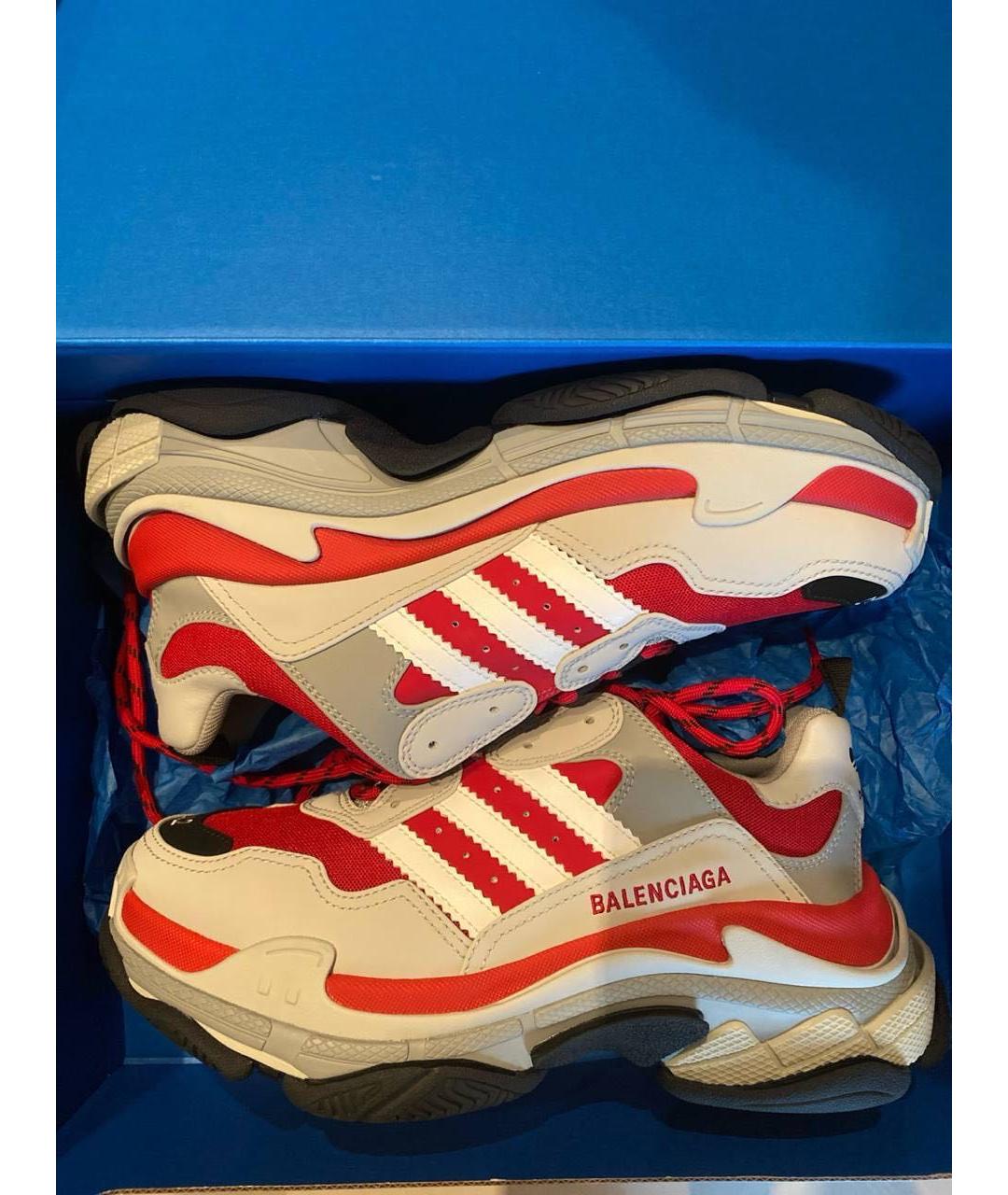 BALENCIAGA Серые текстильные низкие кроссовки / кеды, фото 6