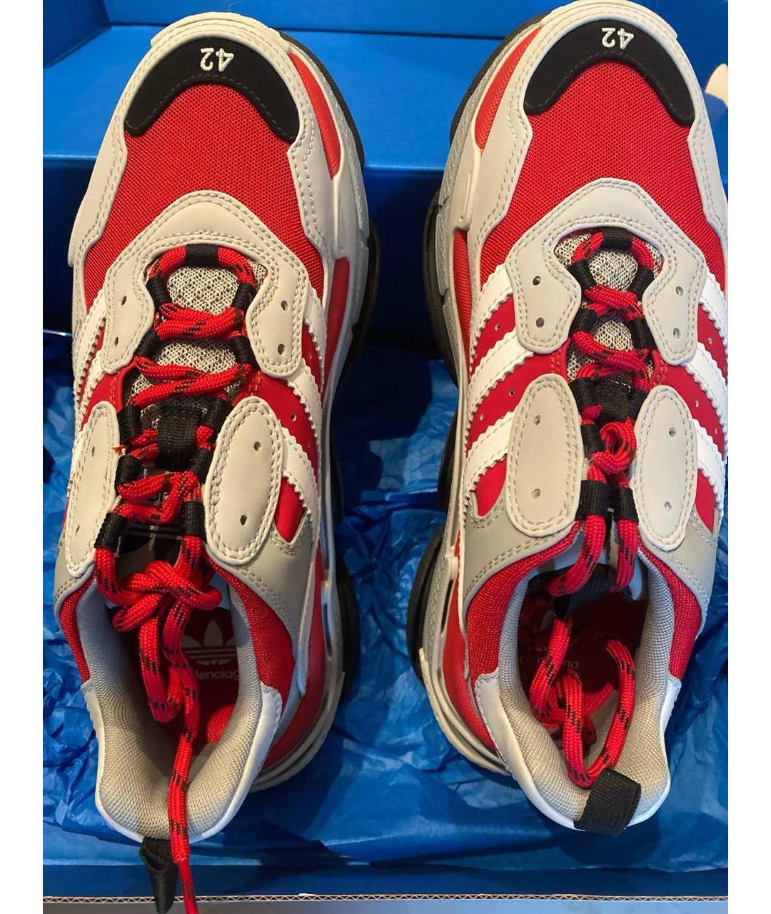 BALENCIAGA Серые текстильные низкие кроссовки / кеды, фото 5