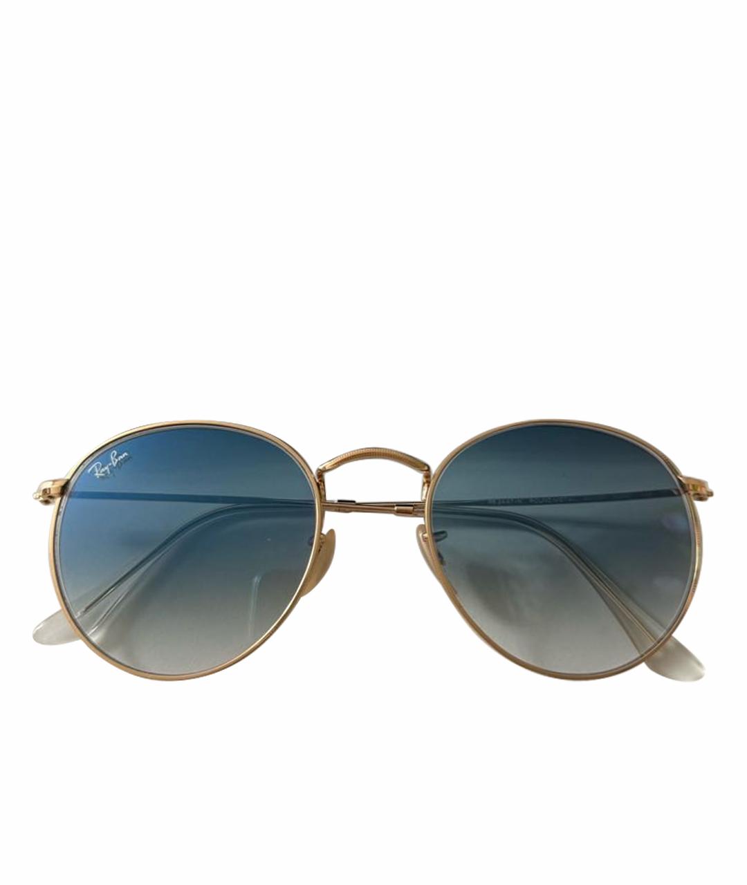 RAY BAN Голубые металлические солнцезащитные очки, фото 1