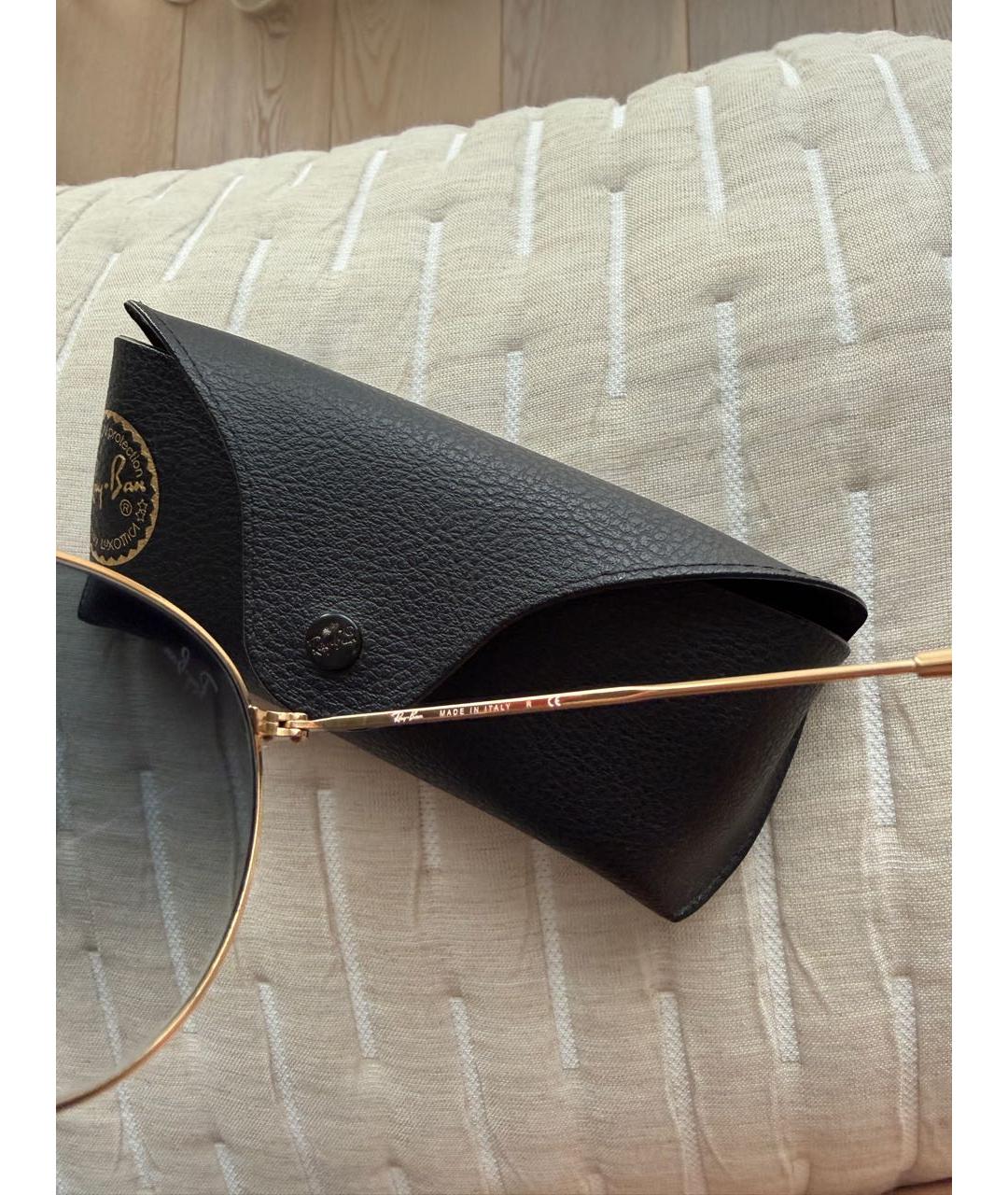 RAY BAN Голубые металлические солнцезащитные очки, фото 5