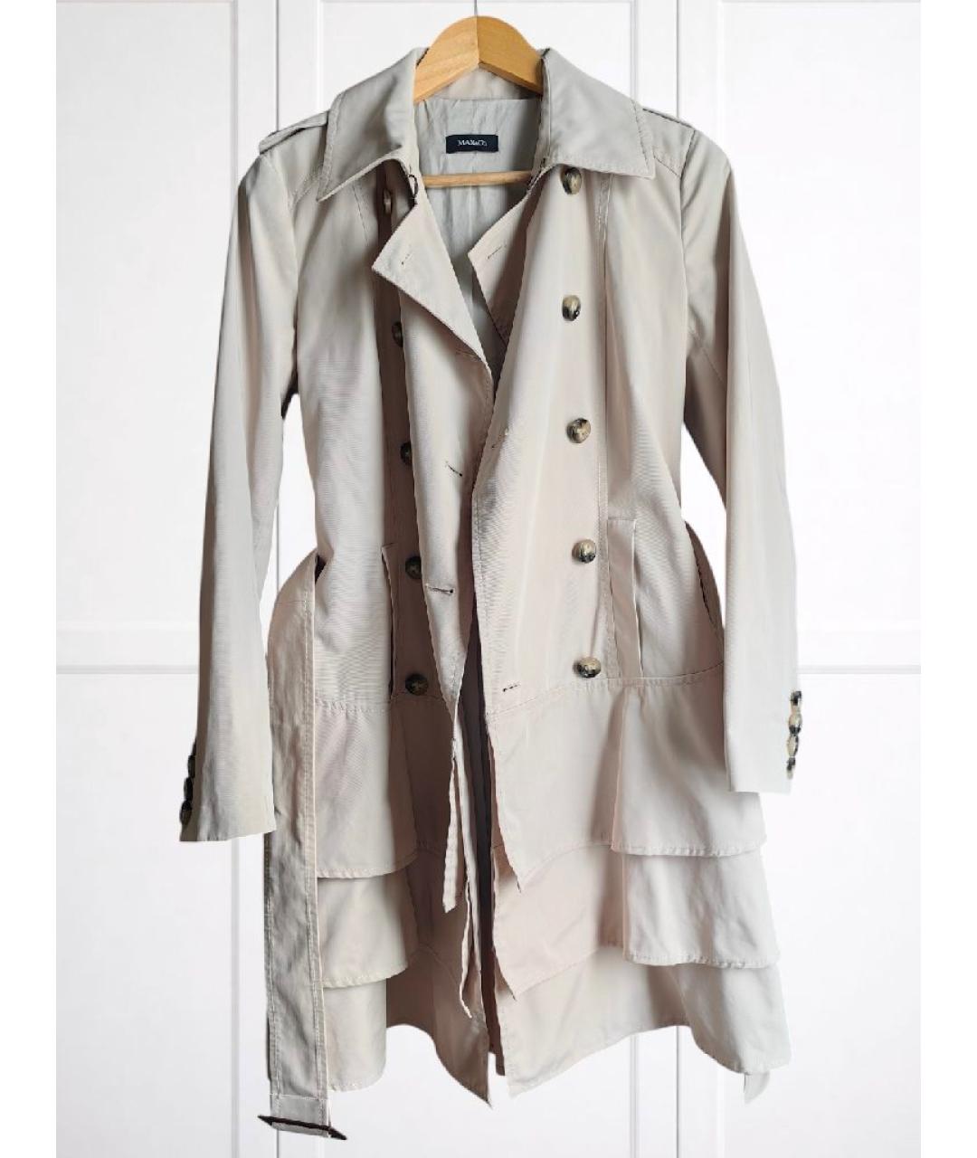 MAX&CO Бежевый хлопковый тренч/плащ, фото 7