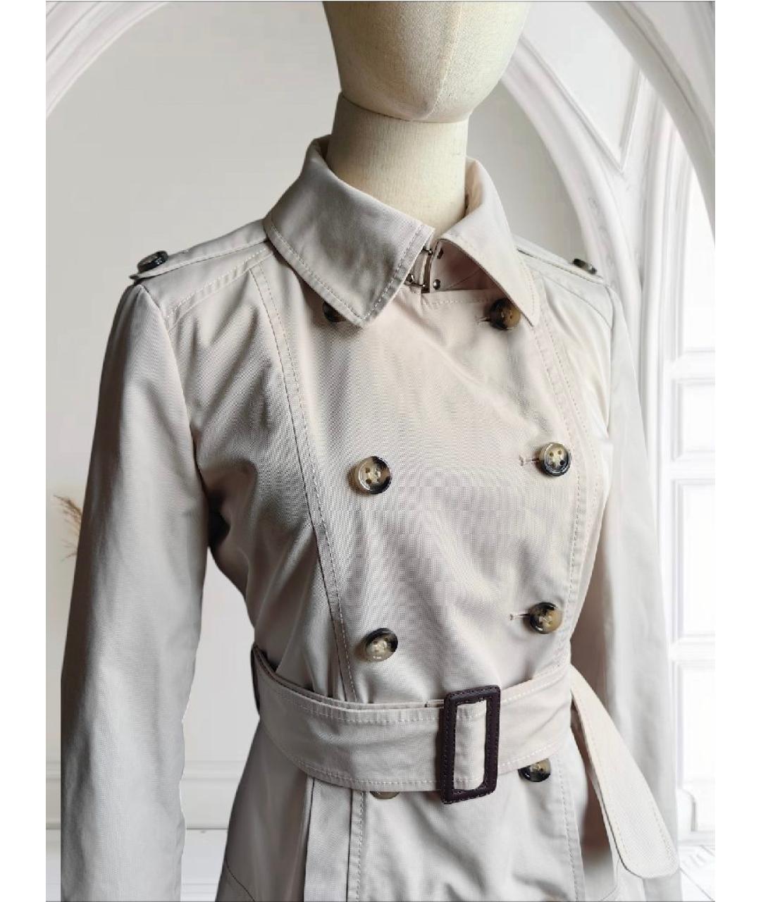 MAX&CO Бежевый хлопковый тренч/плащ, фото 6