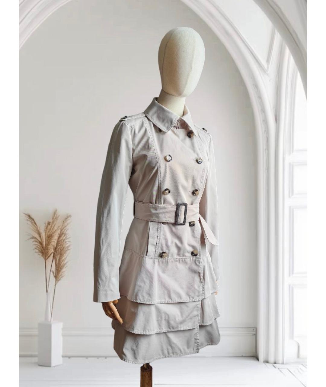 MAX&CO Бежевый хлопковый тренч/плащ, фото 2