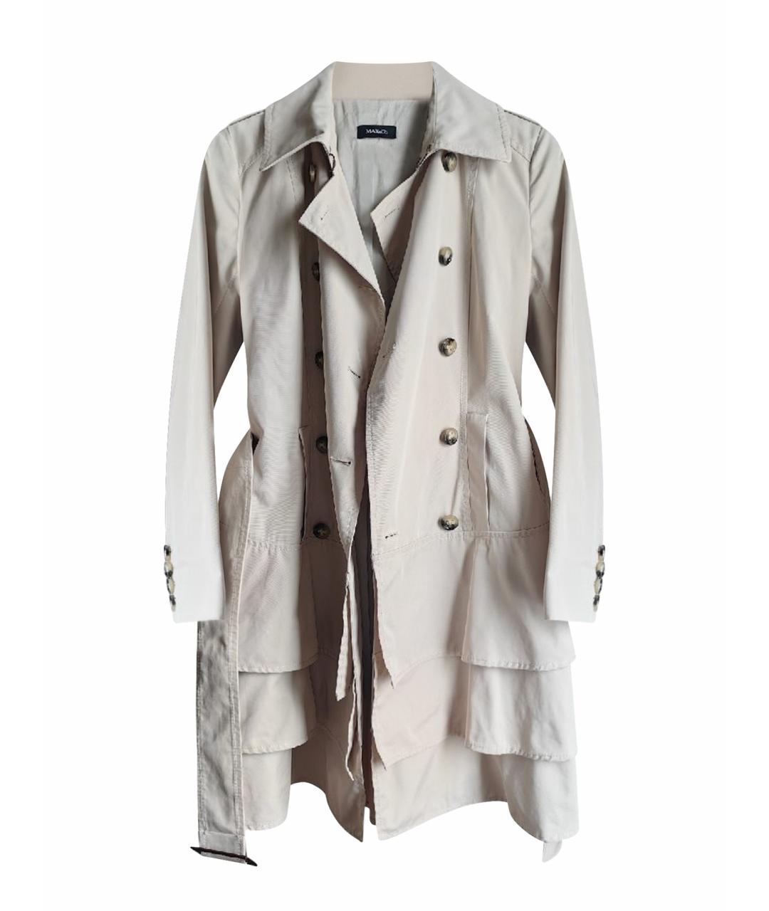 MAX&CO Бежевый хлопковый тренч/плащ, фото 1