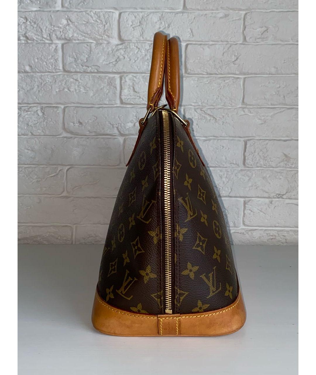 LOUIS VUITTON Коричневая сумка с короткими ручками, фото 5