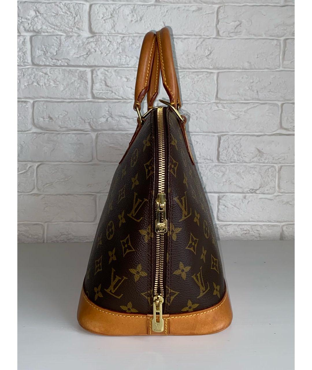 LOUIS VUITTON Коричневая сумка с короткими ручками, фото 4