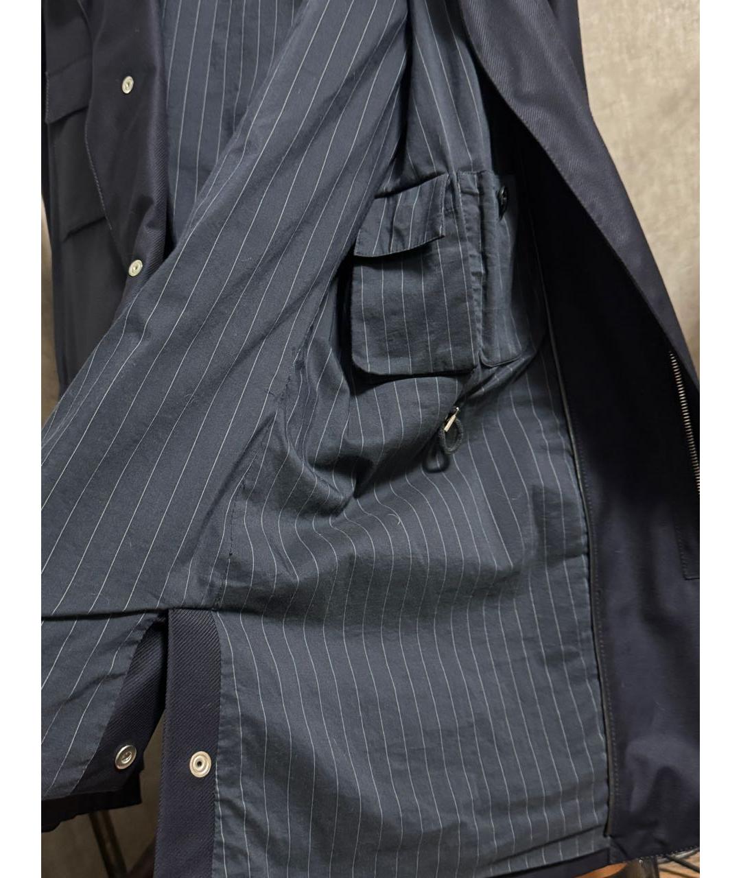ERMENEGILDO ZEGNA XXX Темно-синий шерстяной тренч / плащ, фото 5