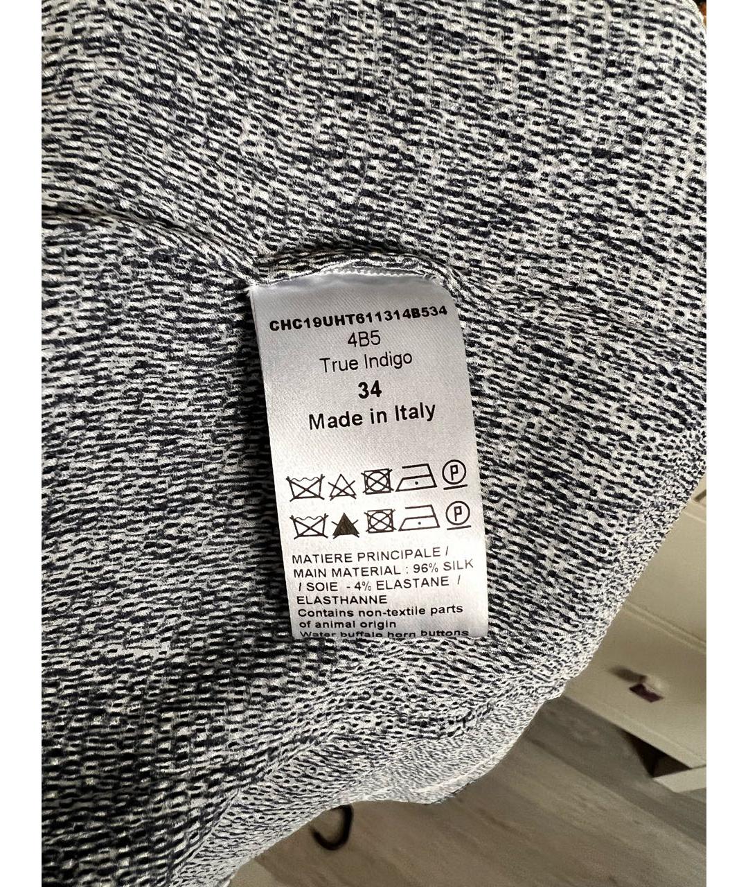 CHLOE Синяя шелковая блузы, фото 3