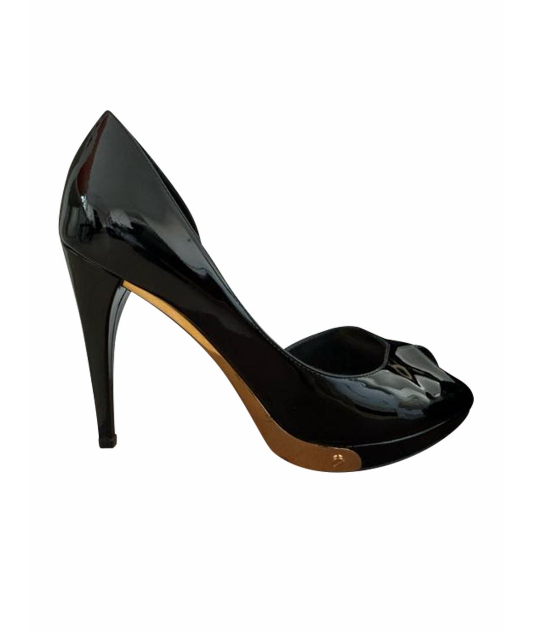 LOUIS VUITTON Черные туфли из лакированной кожи, фото 1