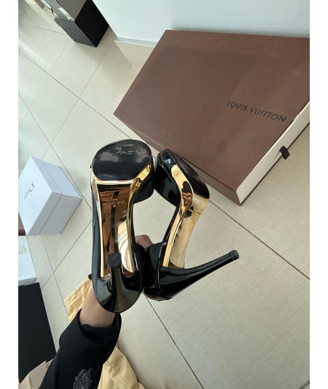 LOUIS VUITTON Черные туфли из лакированной кожи, фото 6