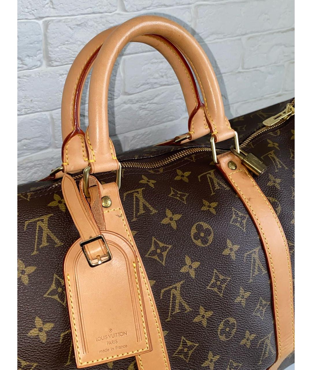 LOUIS VUITTON Коричневая дорожная/спортивная сумка, фото 3