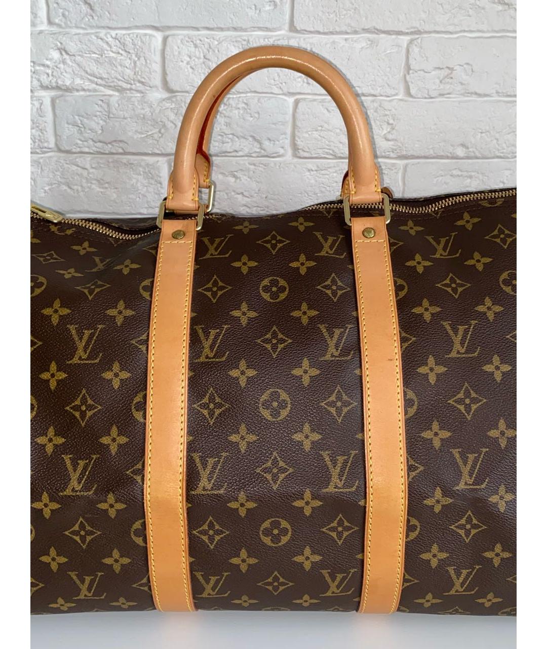 LOUIS VUITTON Коричневая дорожная/спортивная сумка, фото 6