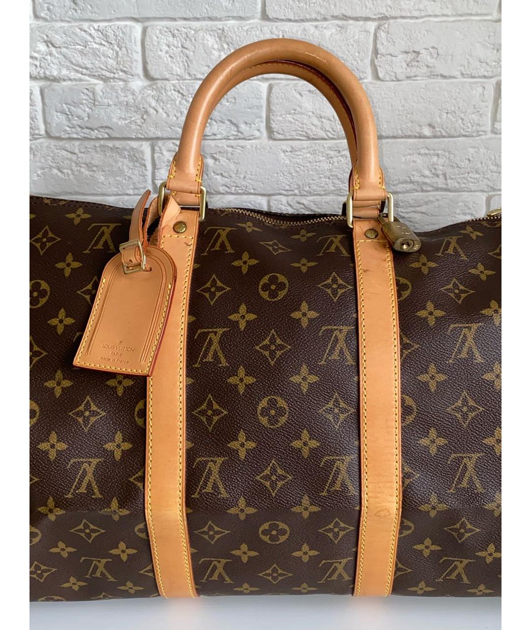 LOUIS VUITTON Коричневая дорожная/спортивная сумка, фото 2