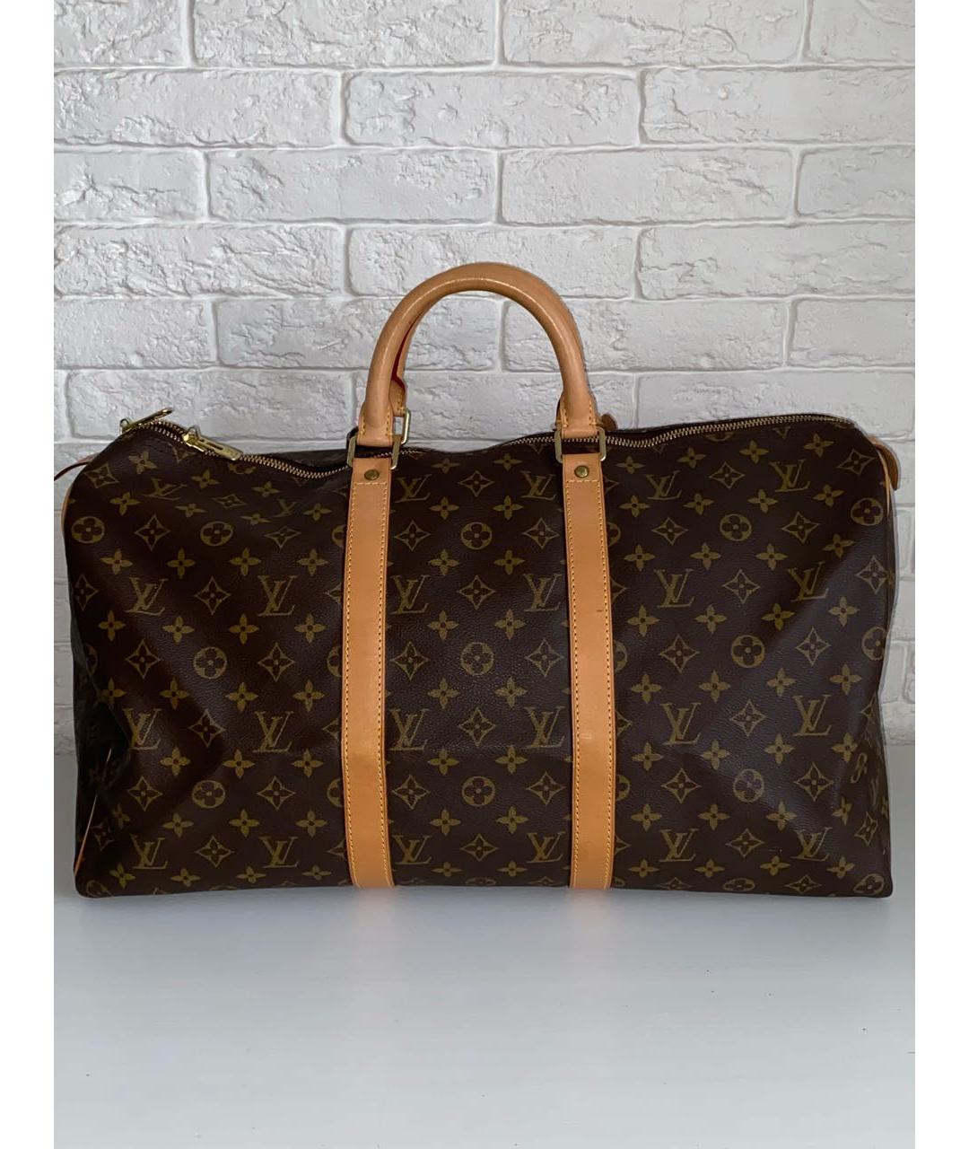 LOUIS VUITTON Коричневая дорожная/спортивная сумка, фото 5