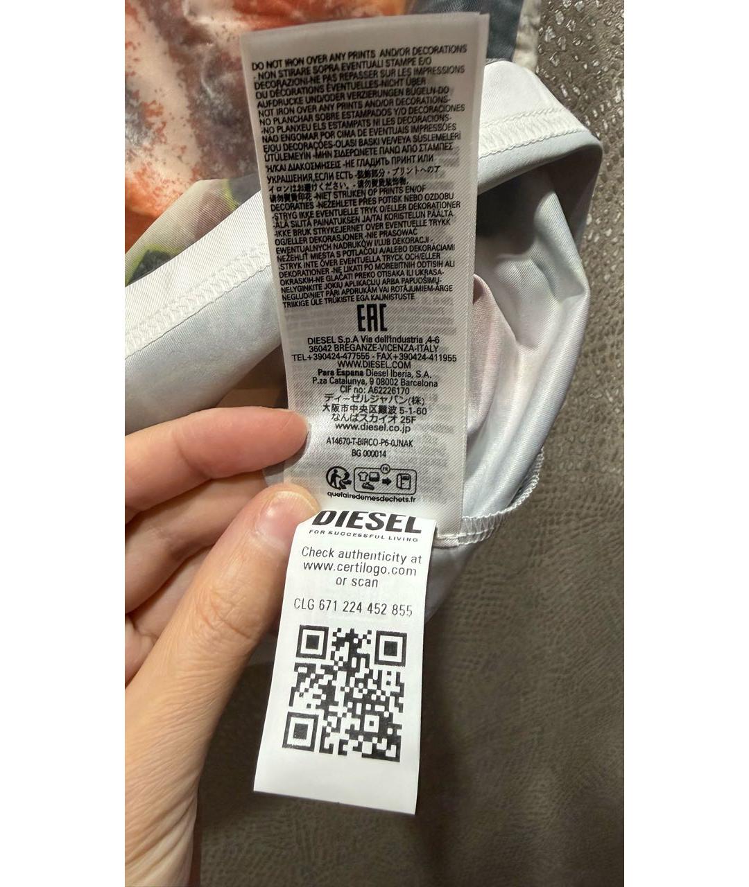 DIESEL Мульти хлопко-полиэстеровая майка, фото 6