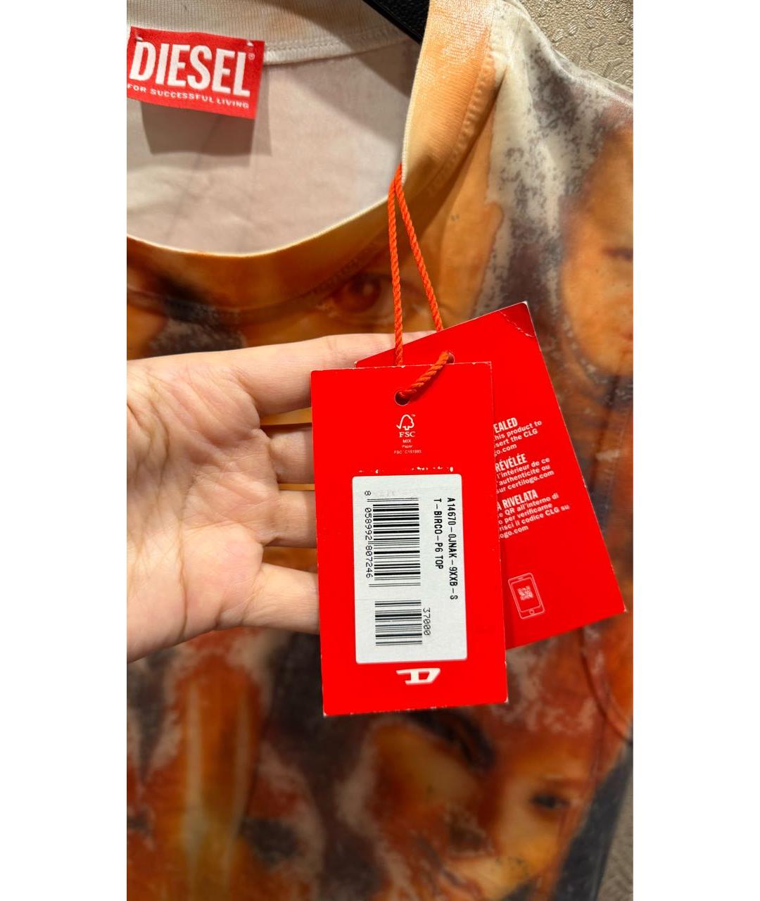 DIESEL Мульти хлопко-полиэстеровая майка, фото 3