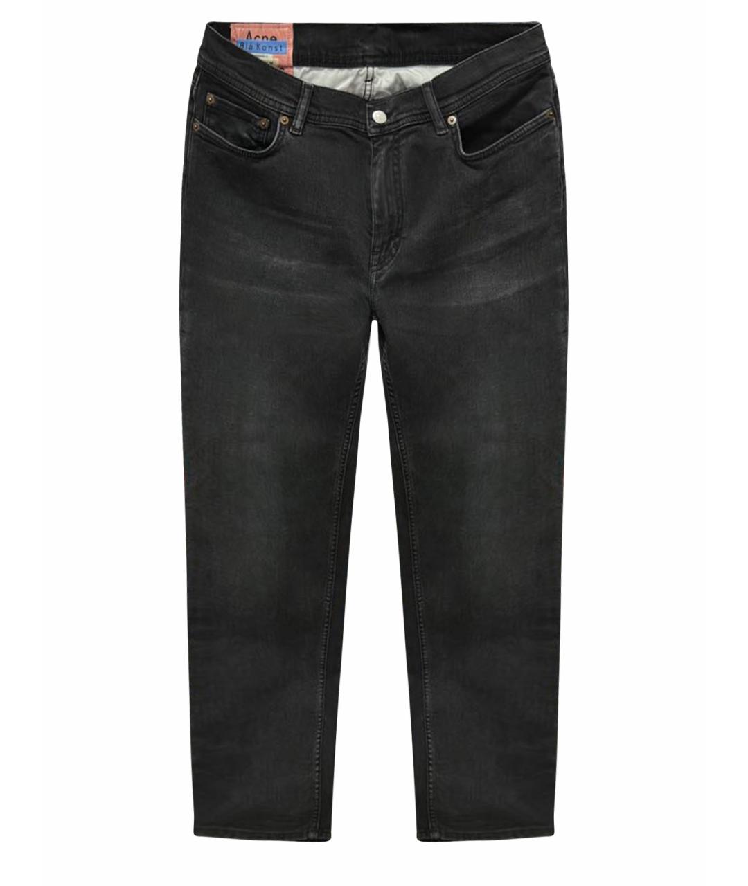 ACNE STUDIOS Черные хлопко-полиэстеровые джинсы скинни, фото 1