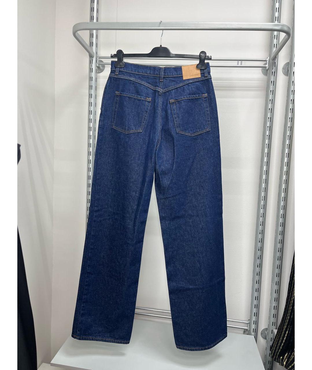 MAGDA BUTRYM Темно-синие хлопковые прямые джинсы, фото 3