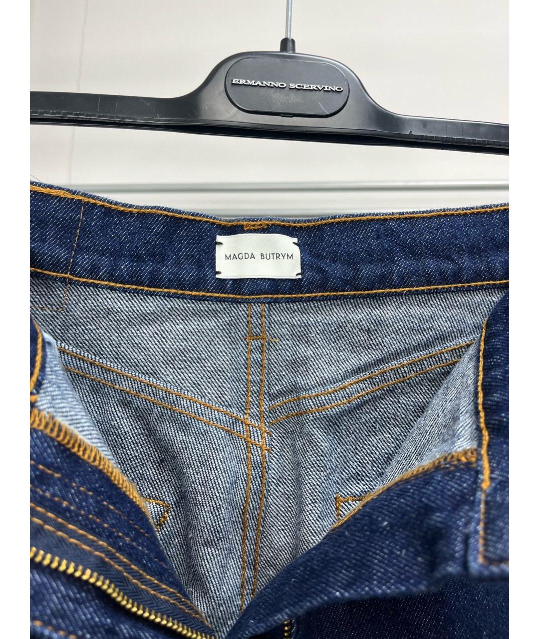 MAGDA BUTRYM Темно-синие хлопковые прямые джинсы, фото 2
