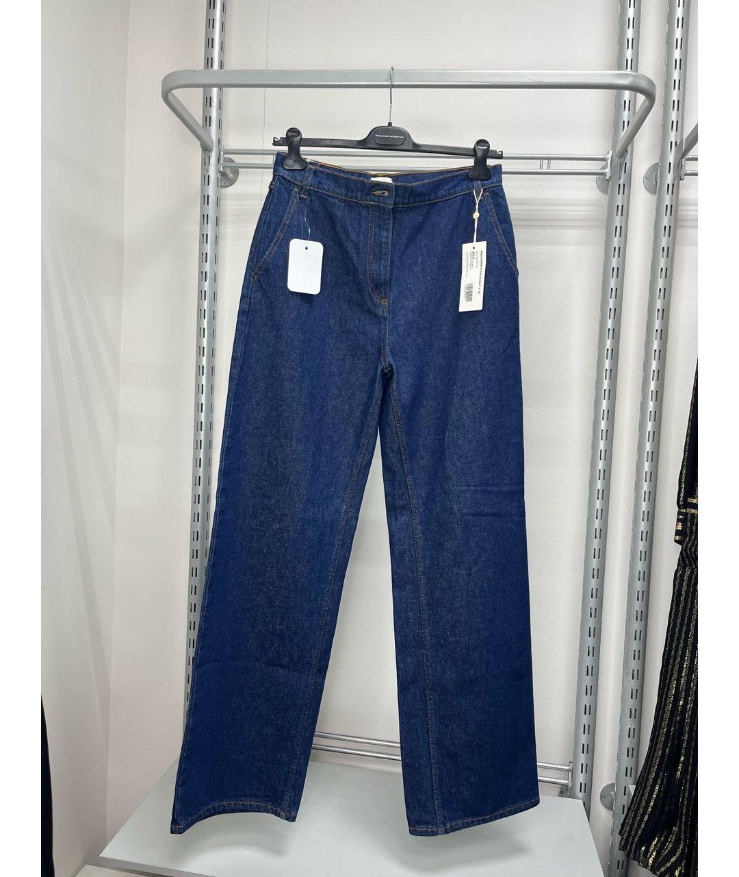 MAGDA BUTRYM Темно-синие хлопковые прямые джинсы, фото 6