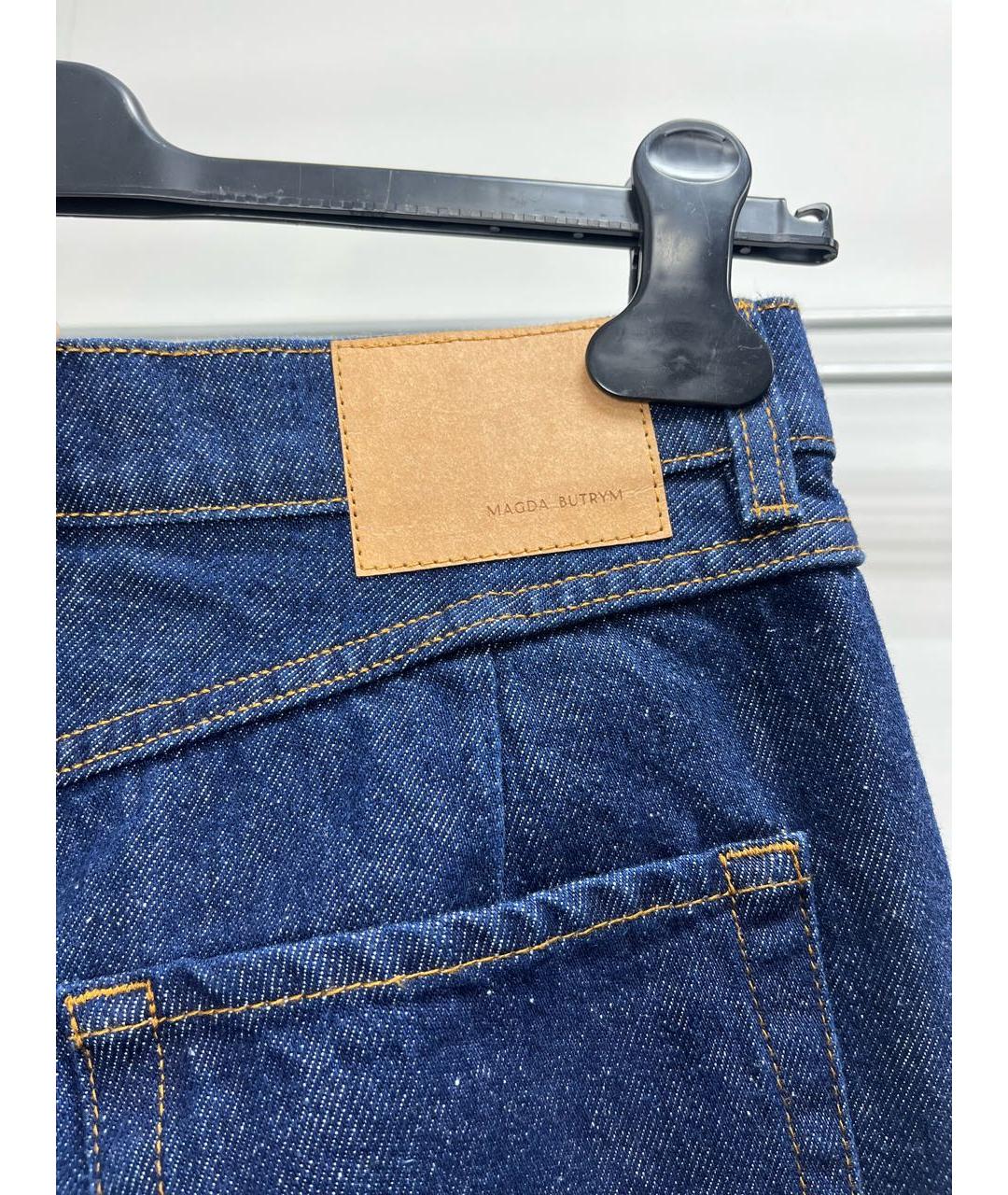 MAGDA BUTRYM Темно-синие хлопковые прямые джинсы, фото 4