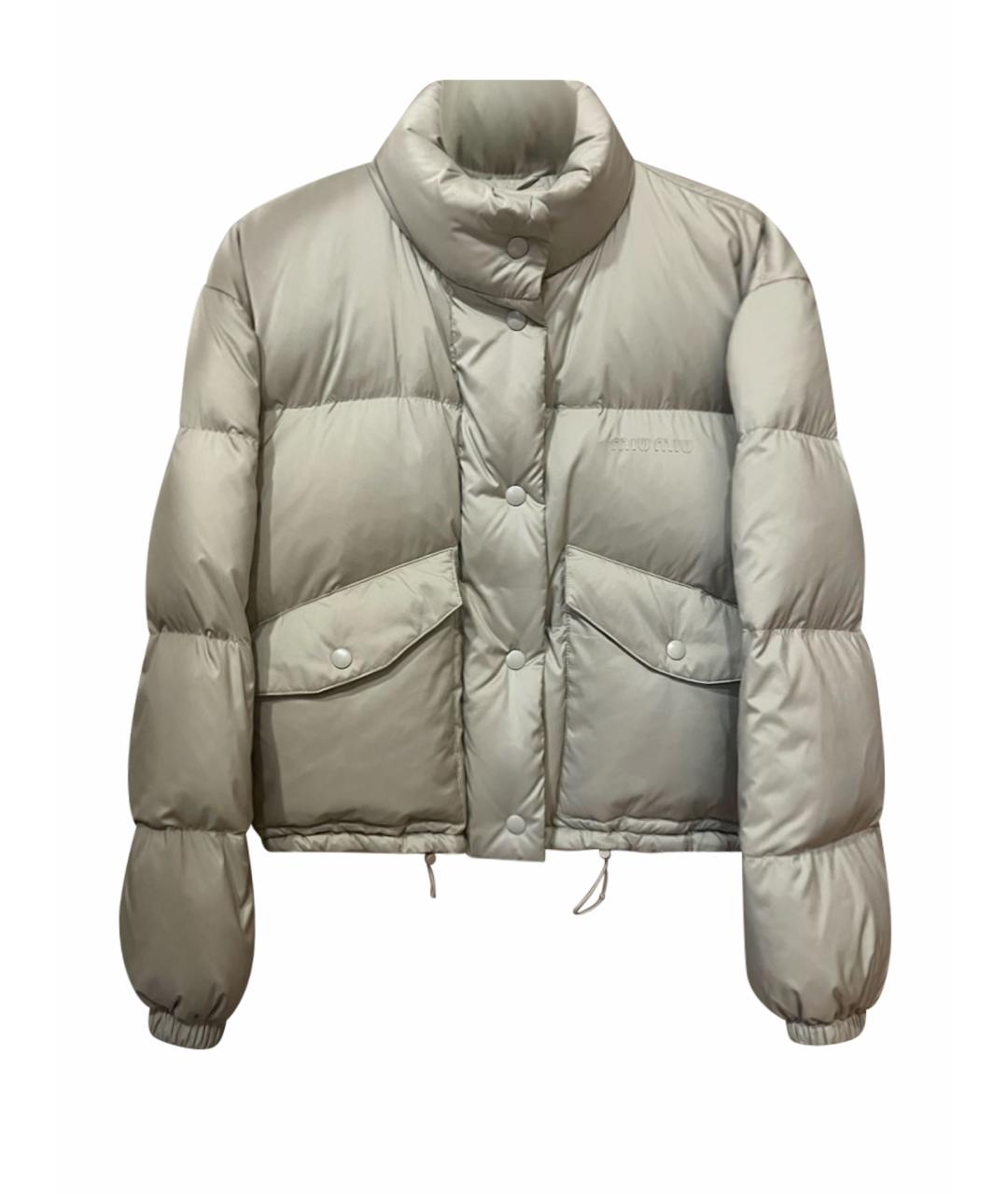 MIU MIU Бежевый пуховик, фото 1