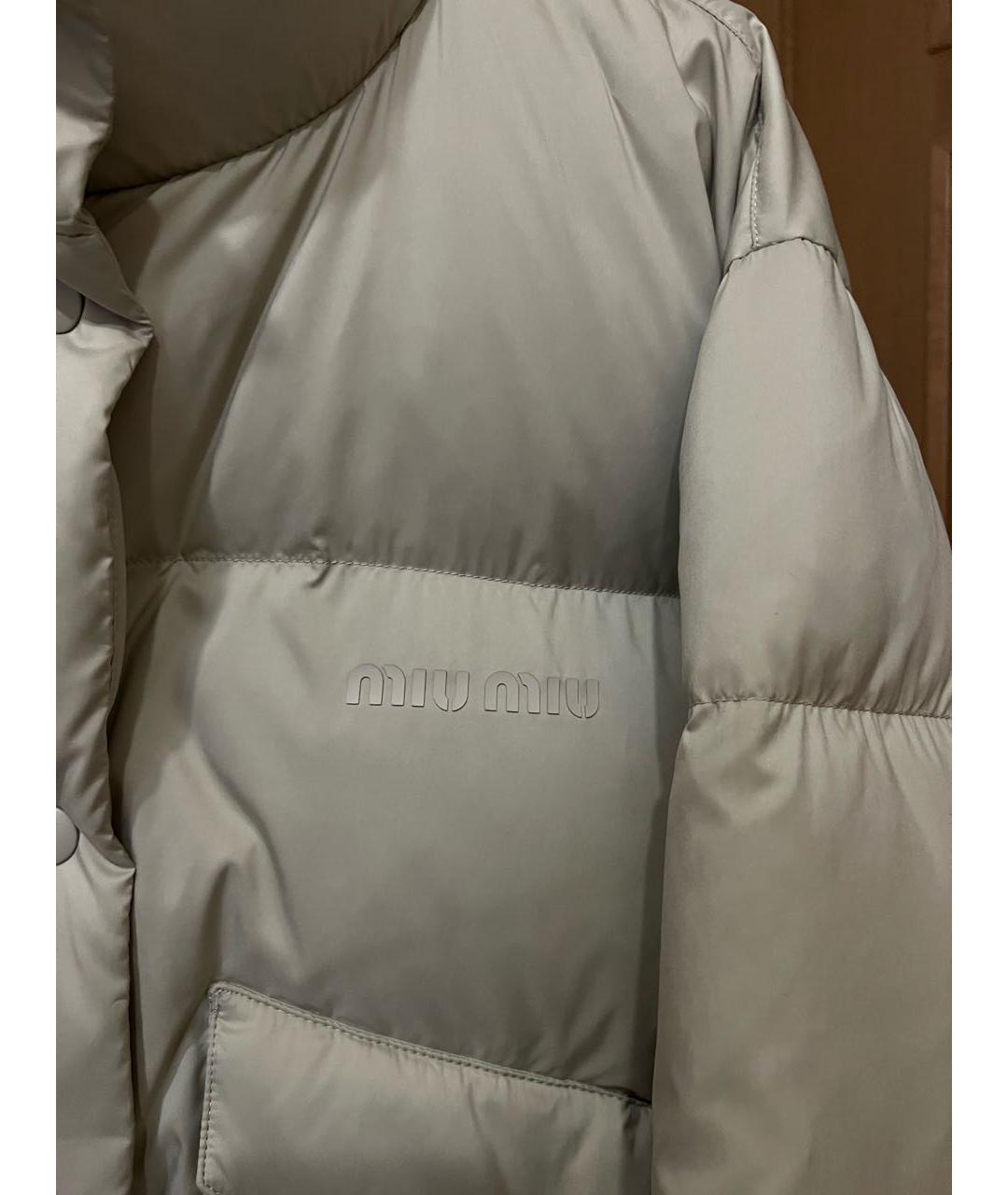 MIU MIU Бежевый пуховик, фото 5