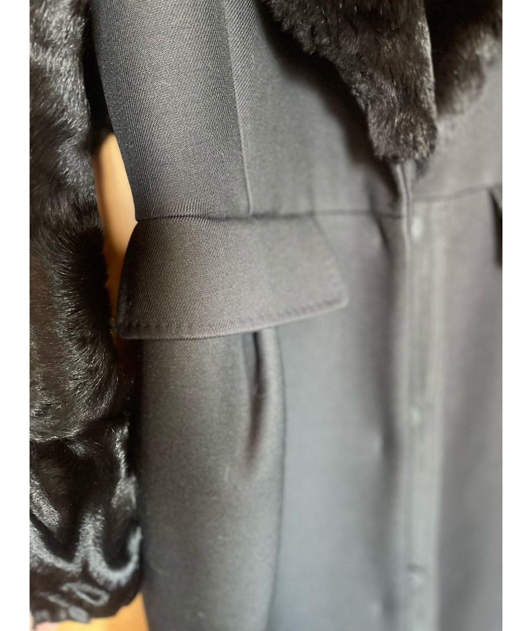 MAX MARA Черное шерстяное пальто, фото 5