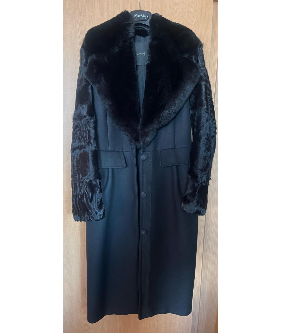 MAX MARA Черное шерстяное пальто, фото 9