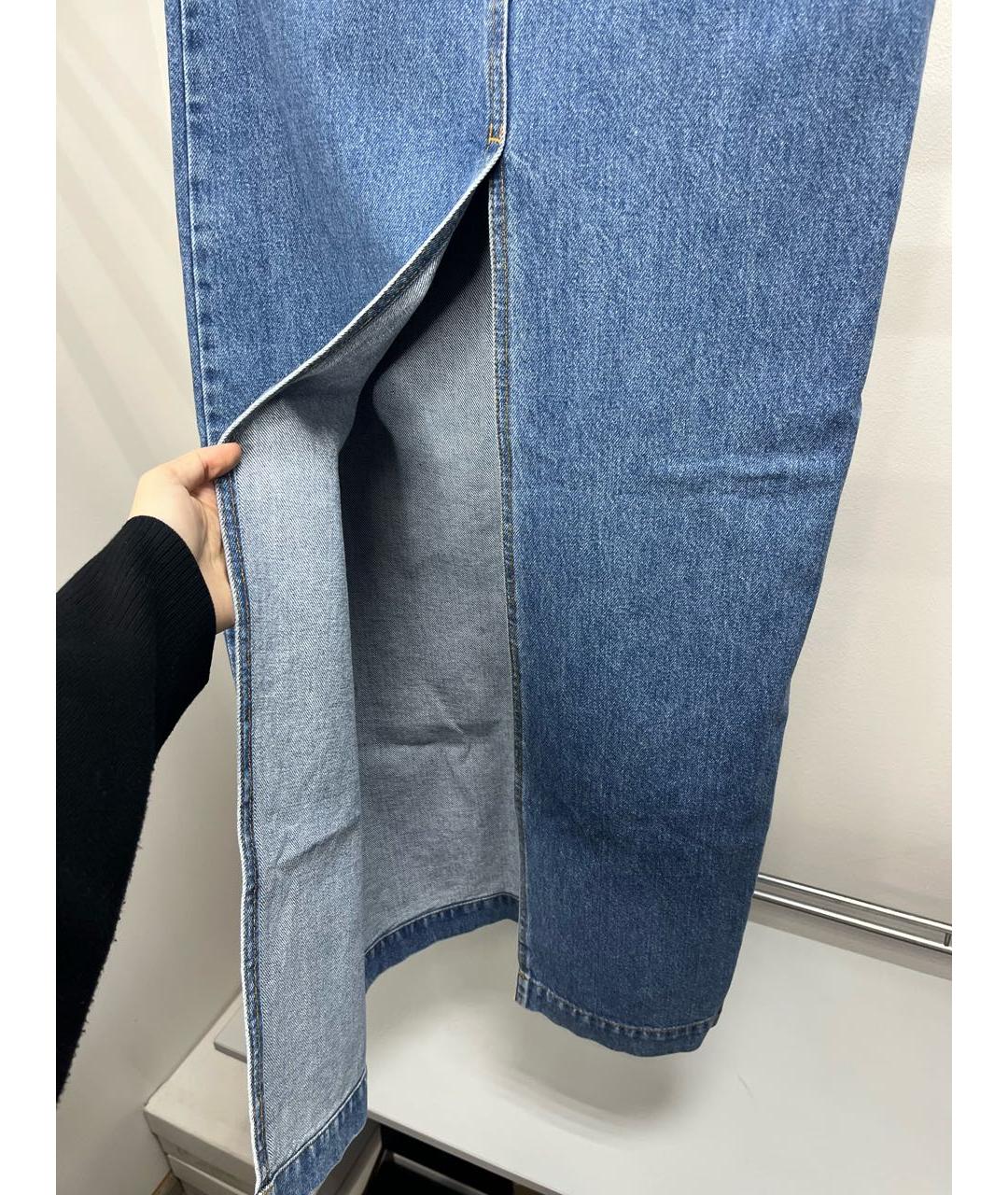 MAGDA BUTRYM Синяя хлопковая юбка макси, фото 5