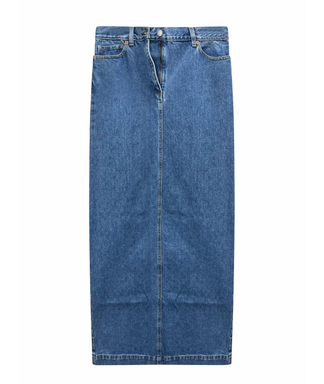 MAGDA BUTRYM Синяя хлопковая юбка макси, фото 1