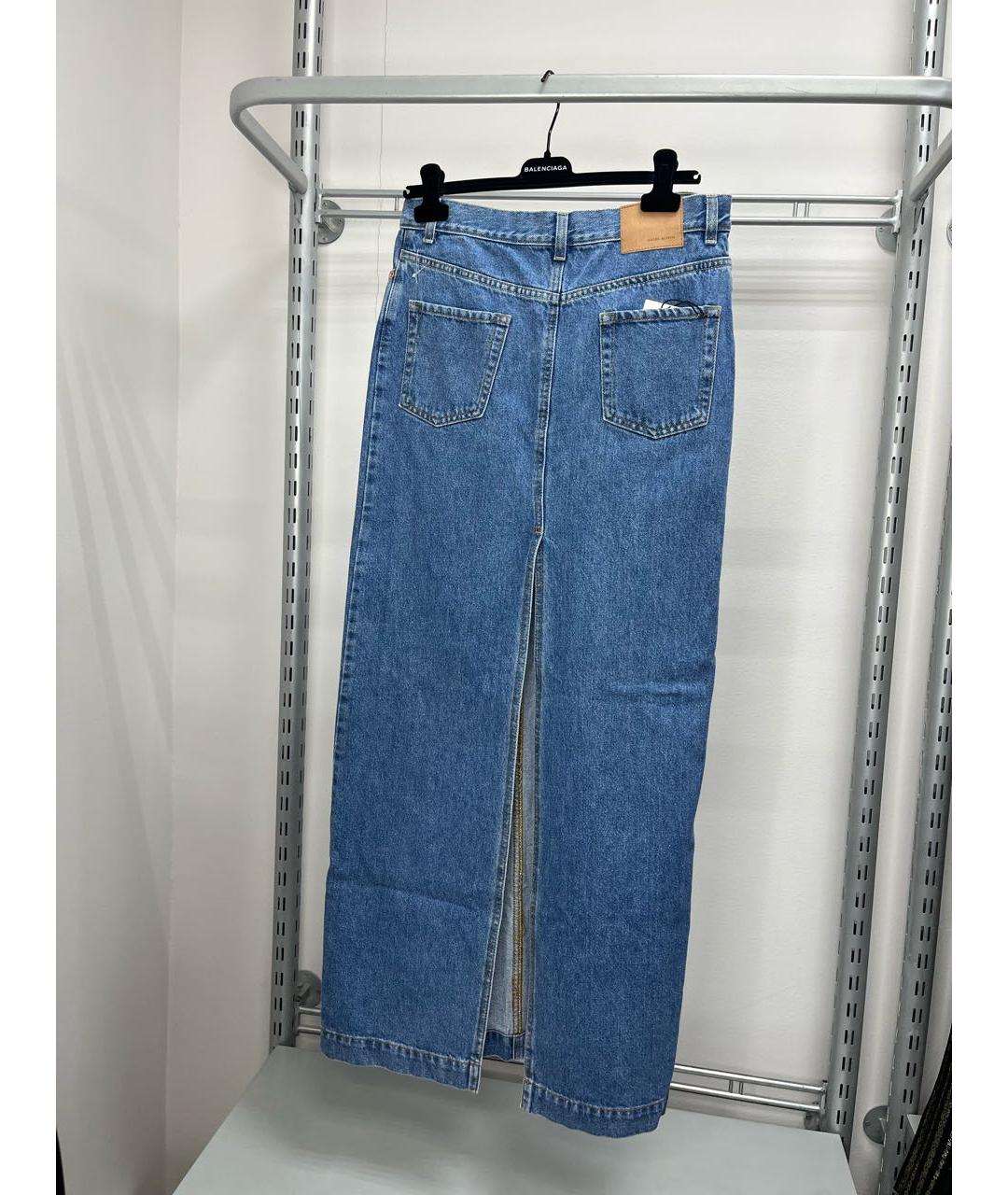 MAGDA BUTRYM Синяя хлопковая юбка макси, фото 4