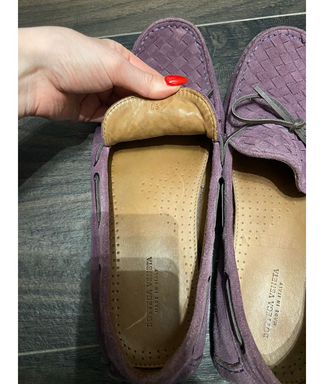 BOTTEGA VENETA Фиолетовые мокасины, фото 3