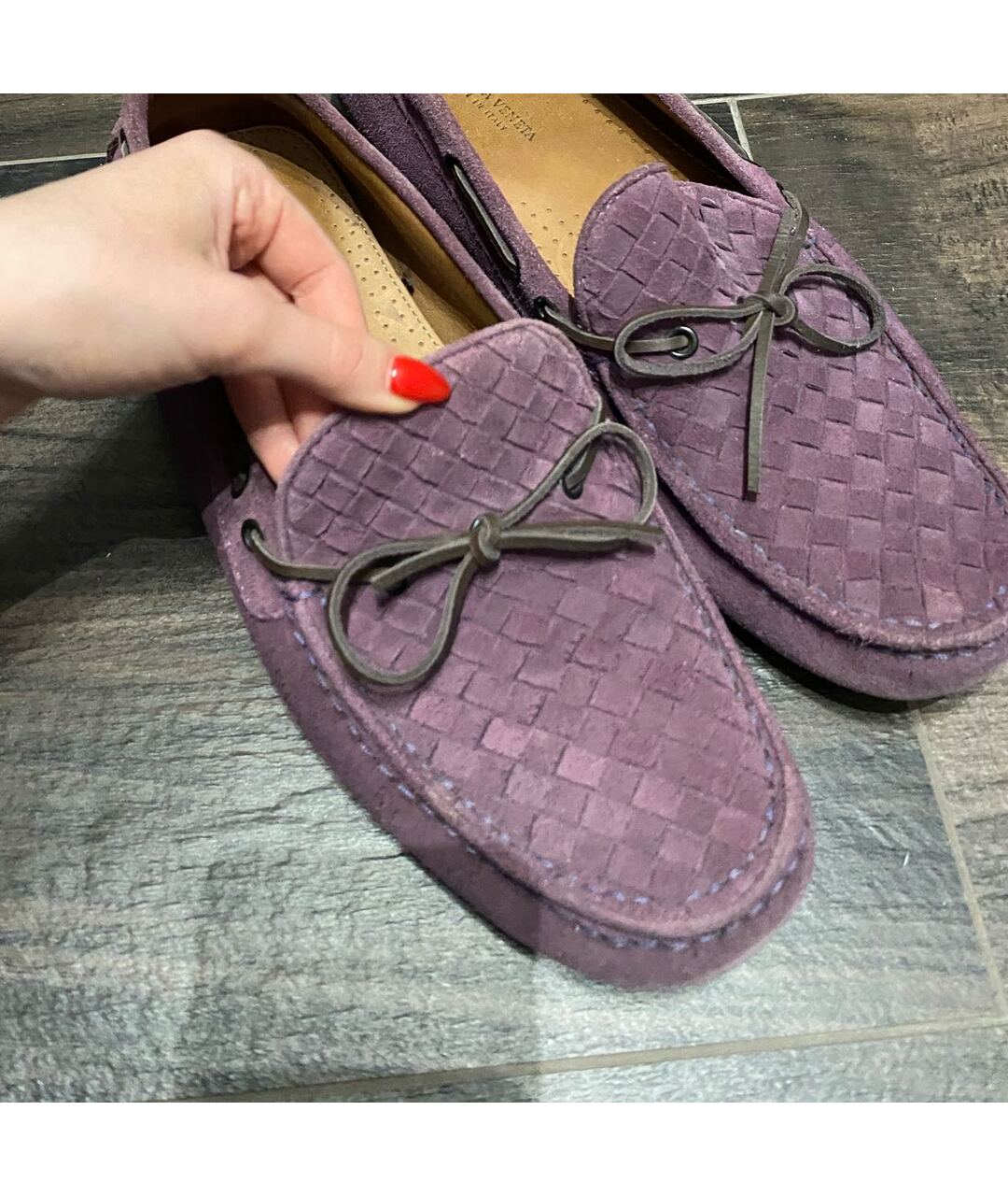 BOTTEGA VENETA Фиолетовые мокасины, фото 2