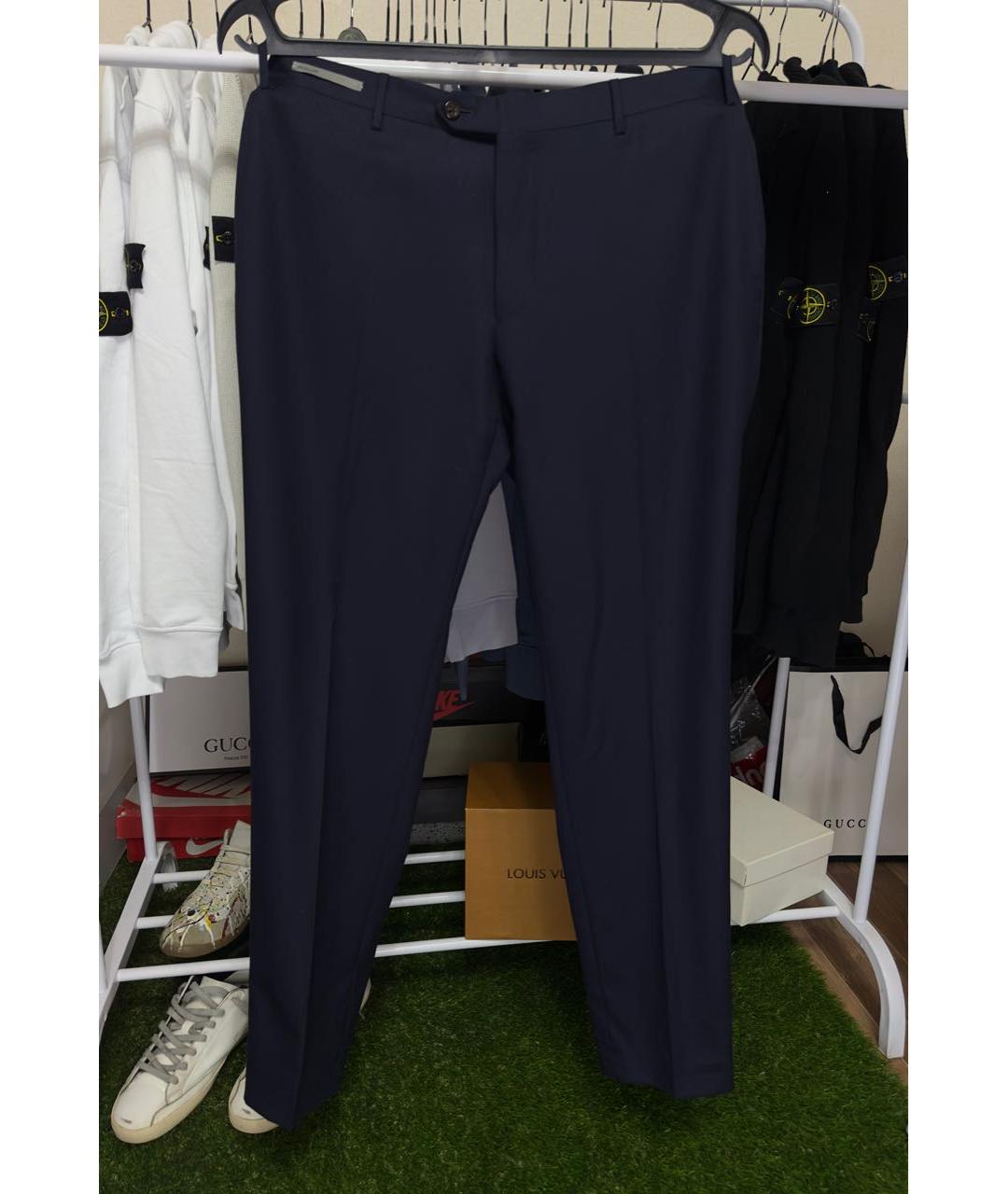 CORNELIANI Темно-синие классические брюки, фото 2