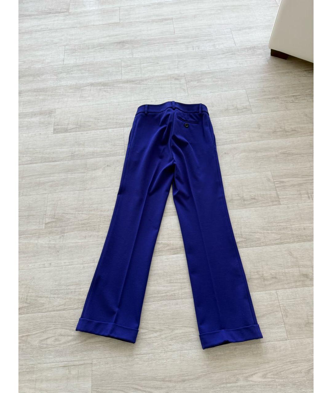 MOSCHINO Синие прямые брюки, фото 2
