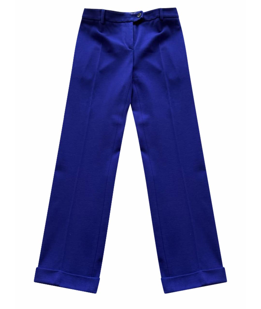 MOSCHINO Синие прямые брюки, фото 1