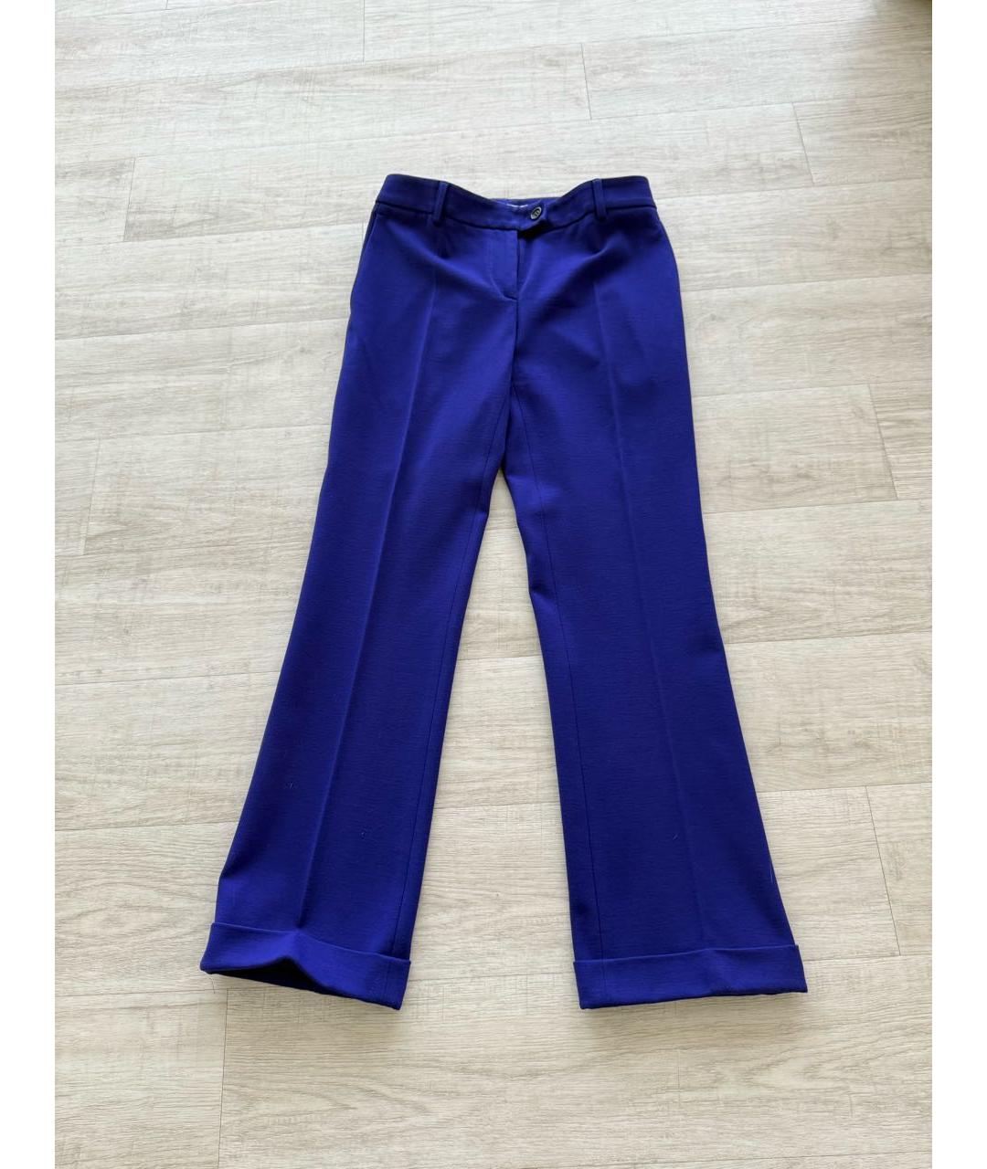 MOSCHINO Синие прямые брюки, фото 5