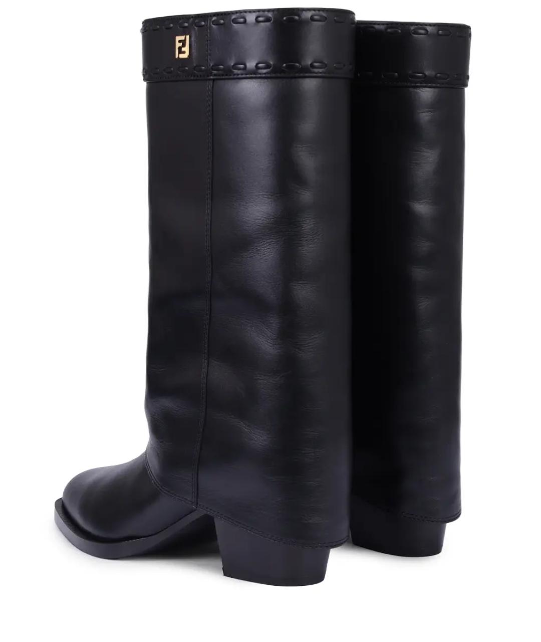 FENDI Черные сапоги, фото 4