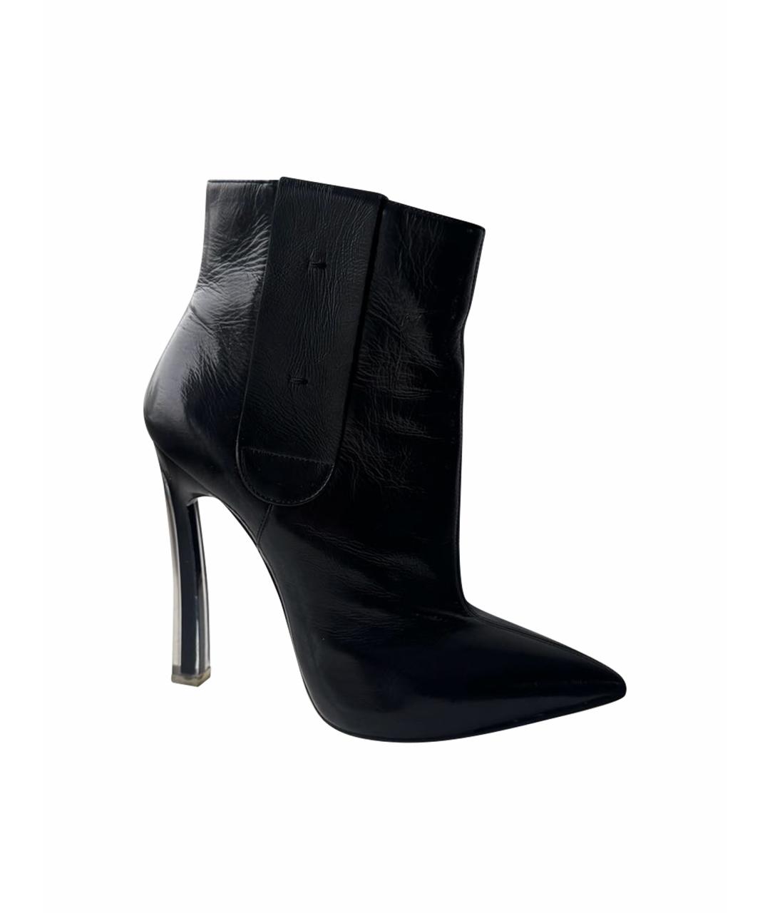 CASADEI Черные ботильоны из лакированной кожи, фото 1