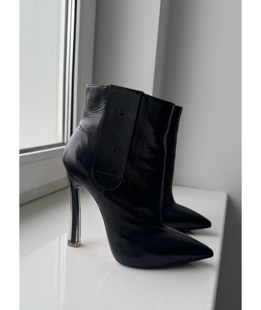 CASADEI Черные ботильоны из лакированной кожи, фото 7