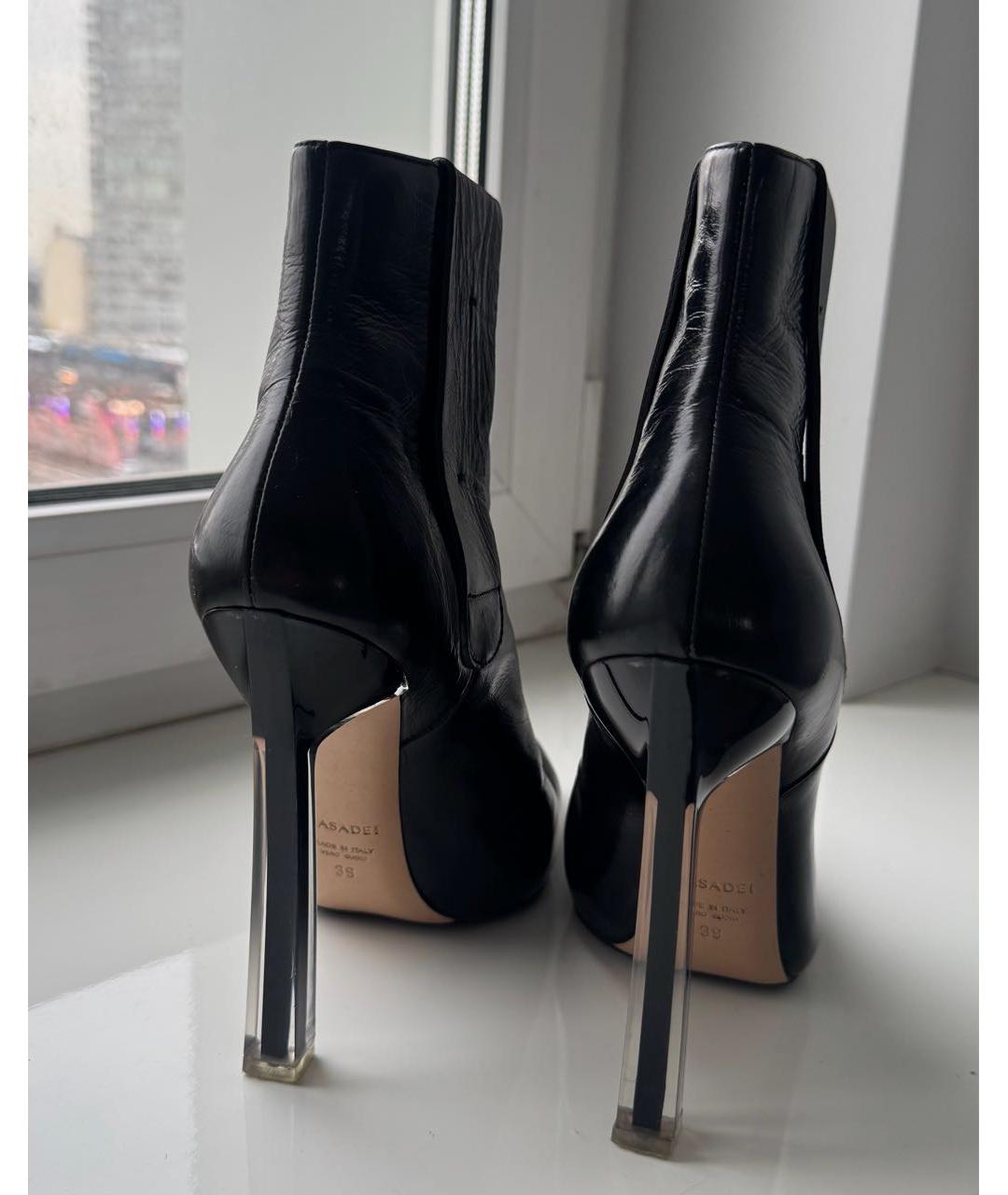 CASADEI Черные ботильоны из лакированной кожи, фото 4