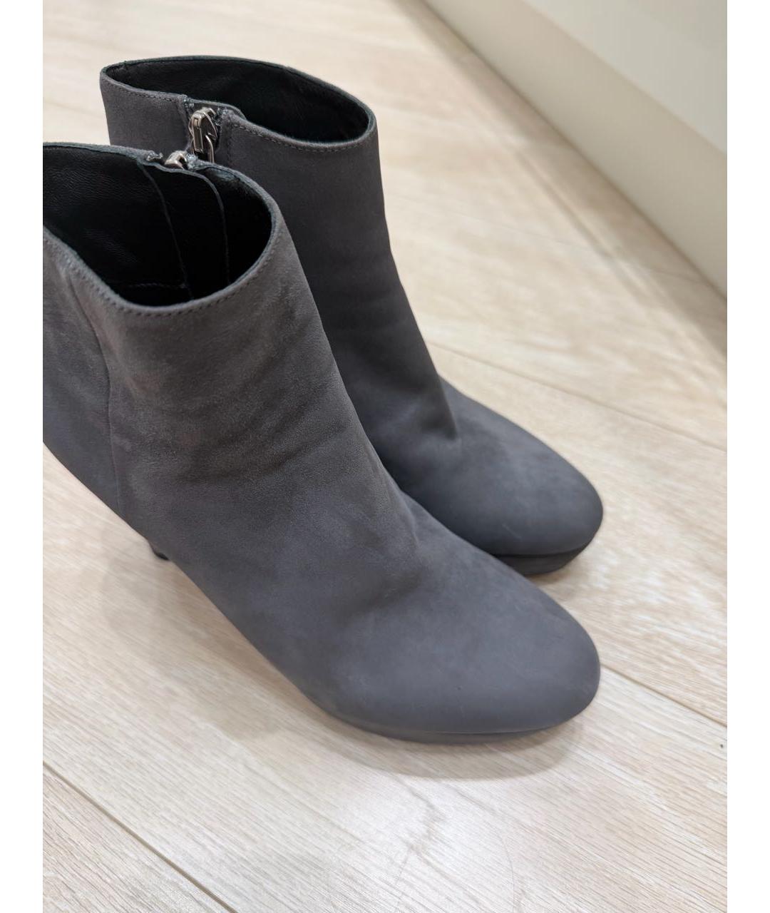 PRADA Антрацитовые замшевые ботильоны, фото 3