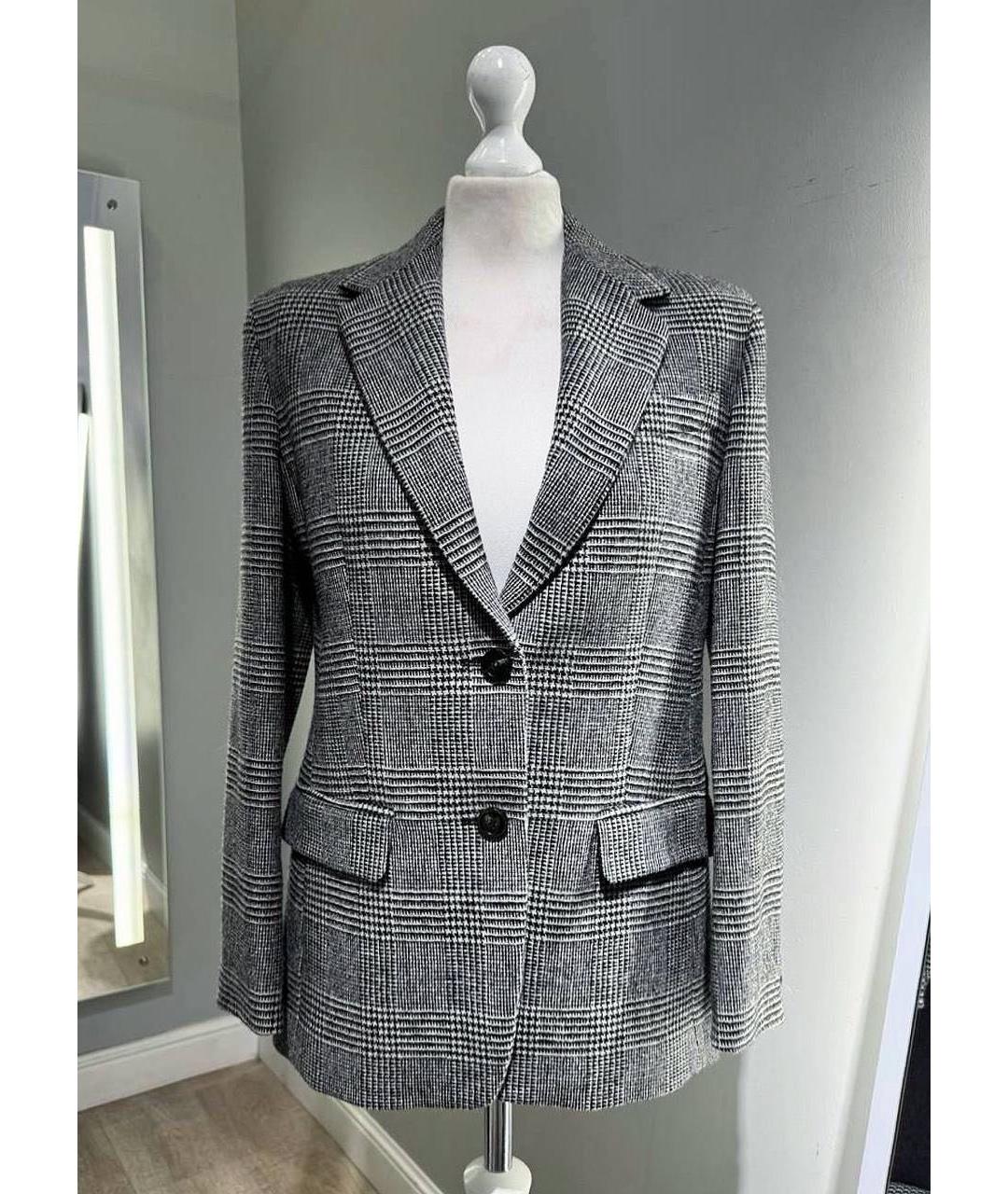 WEEKEND MAX MARA Серый шерстяной жакет/пиджак, фото 7