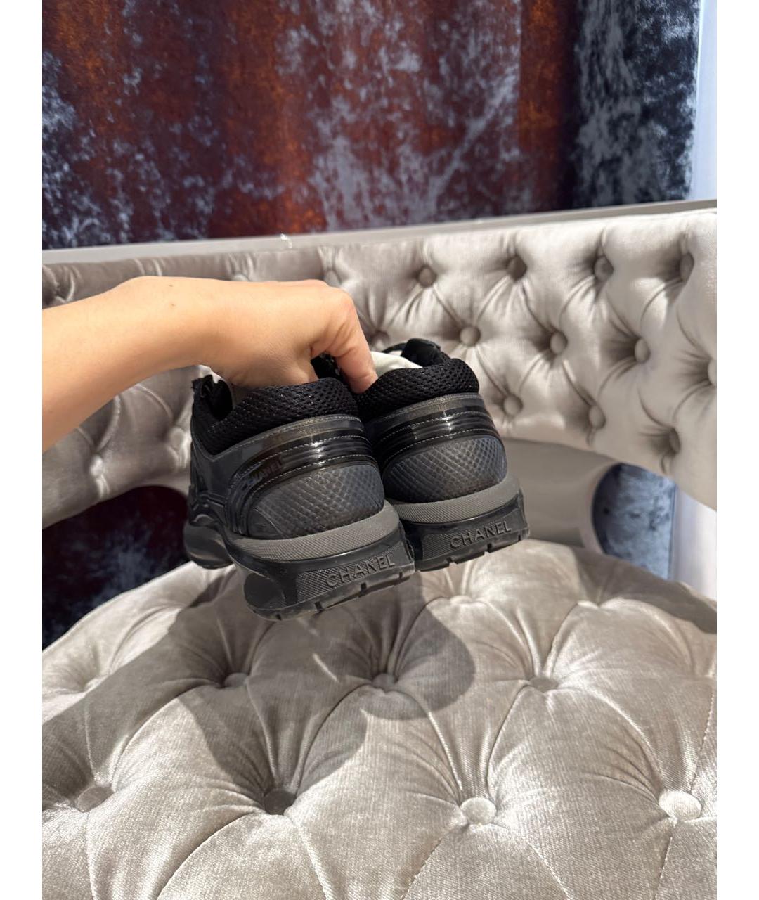 CHANEL Черные кроссовки, фото 7